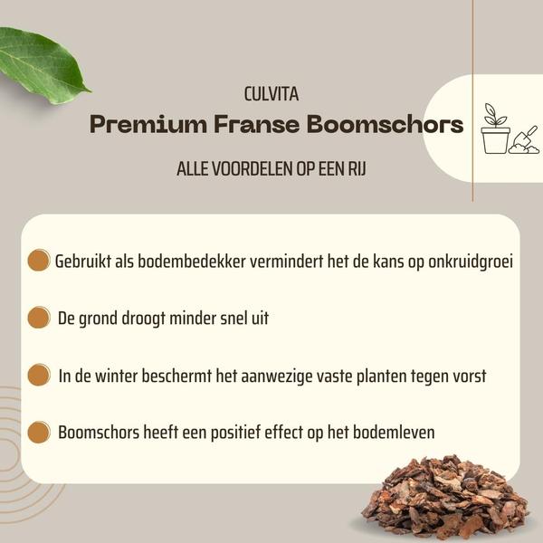 Culvita - Premium Französische Baumrinde Bodendecker - Dekorative Rinde 30-40 mm - geeignet für die Landschaftsgestaltung Gehwege - 40 liter