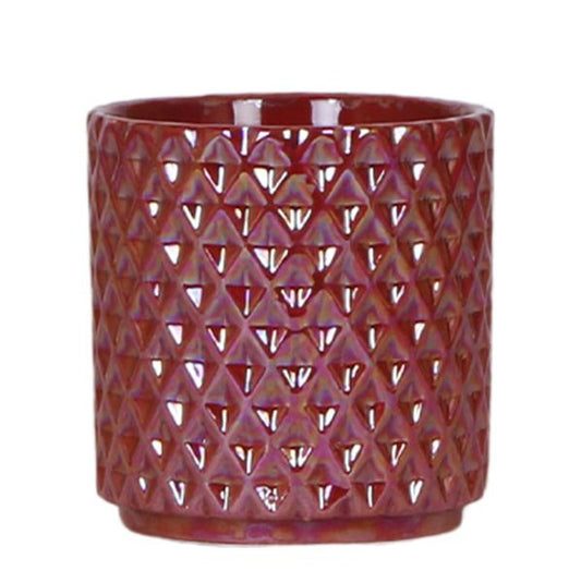 Kolibri Home | Diamond Pearl Dekotopf - Red - Ø9cm