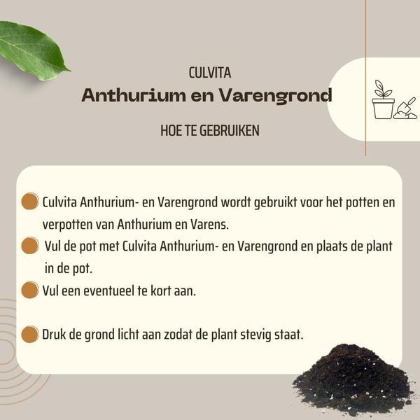 Culvita - Anthurium and Fernerde 5 Liter - Blumenerde für Anthurium und Farne