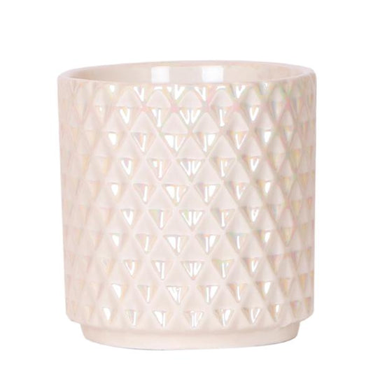 Kolibri Home | Diamond Pearl Dekotopf - Travertine - Ø9cm