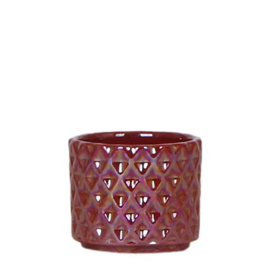 Kolibri Home | Diamond Pearl Dekotopf - Red - Ø6cm